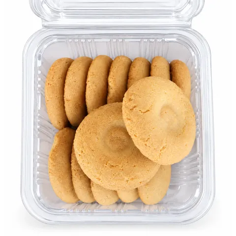 Banana cookies in an open box